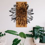 Wallity Daisy - Escultura de pared en Negro y Nogal